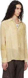 Serapis Beige Tarp Silk Shirt