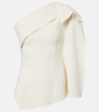 Fforme Lavinia draped one-shoulder top