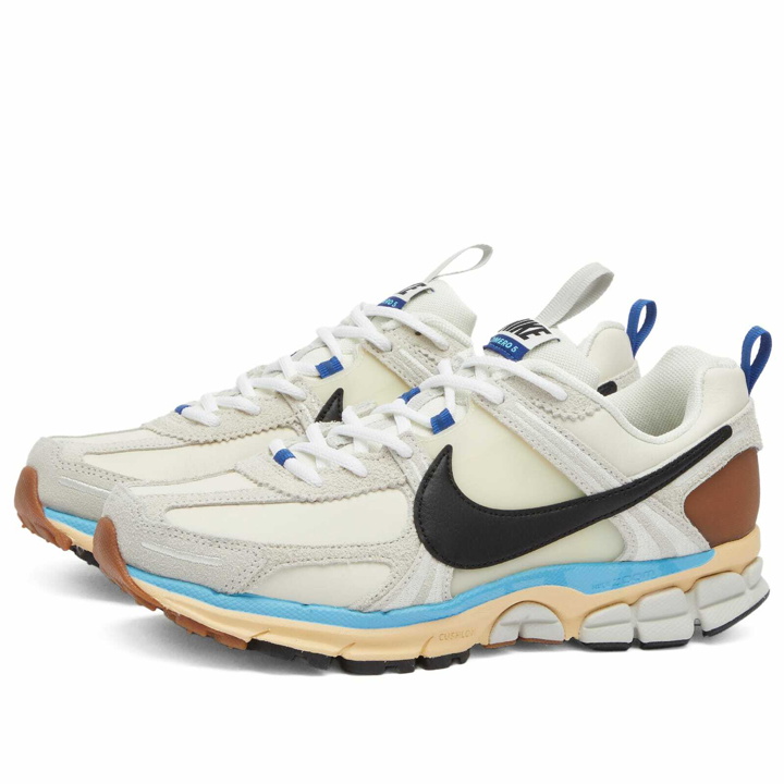 Photo: Nike Women's W ZOOM VOMERO 5 PRM TMTT Sneakers in Pale Ivory/Multi