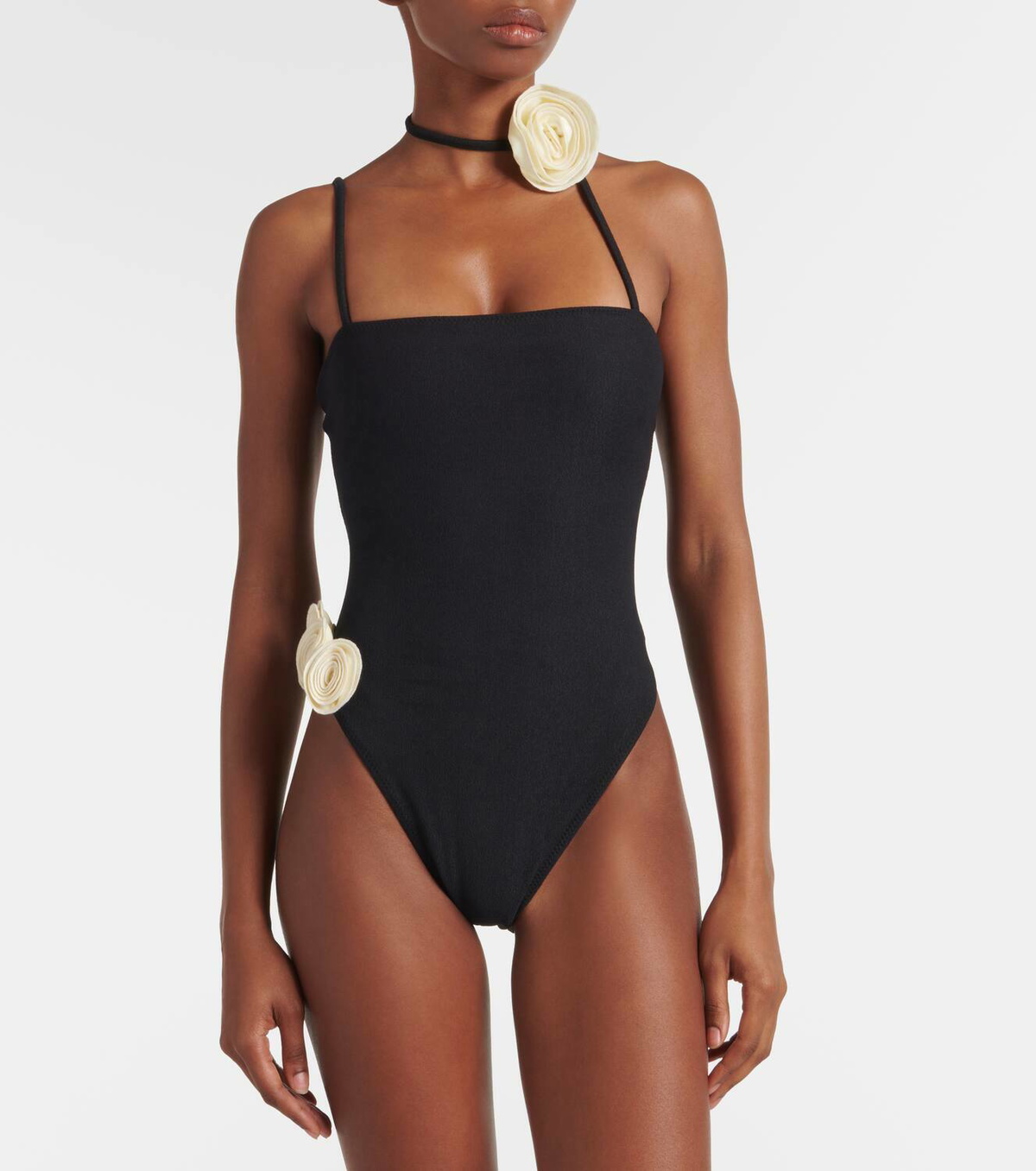 Same Floral-appliqué swimsuit