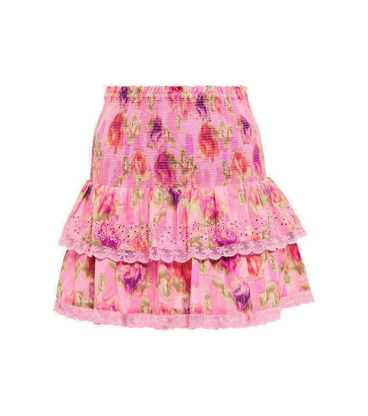 Photo: LoveShackFancy Walker floral cotton miniskirt