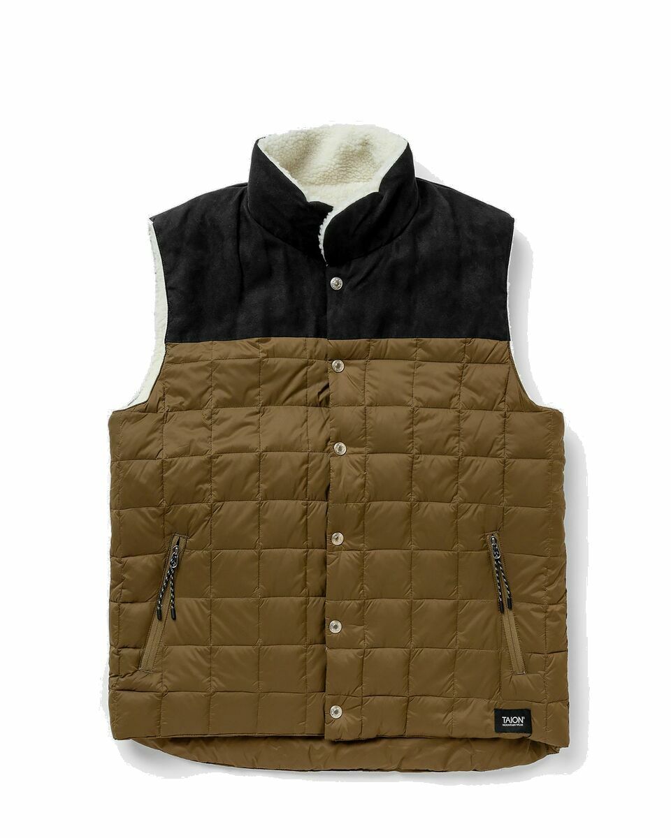 Photo: Taion Reversible Mountain Vest Green - Mens - Vests