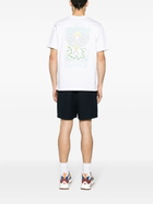 Casablanca White Logo Print Organic Cotton T-Shirt
