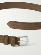 Loro Piana - 3.5cm Suede Belt - Brown