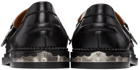 Toga Virilis Black & White Leather Loafers