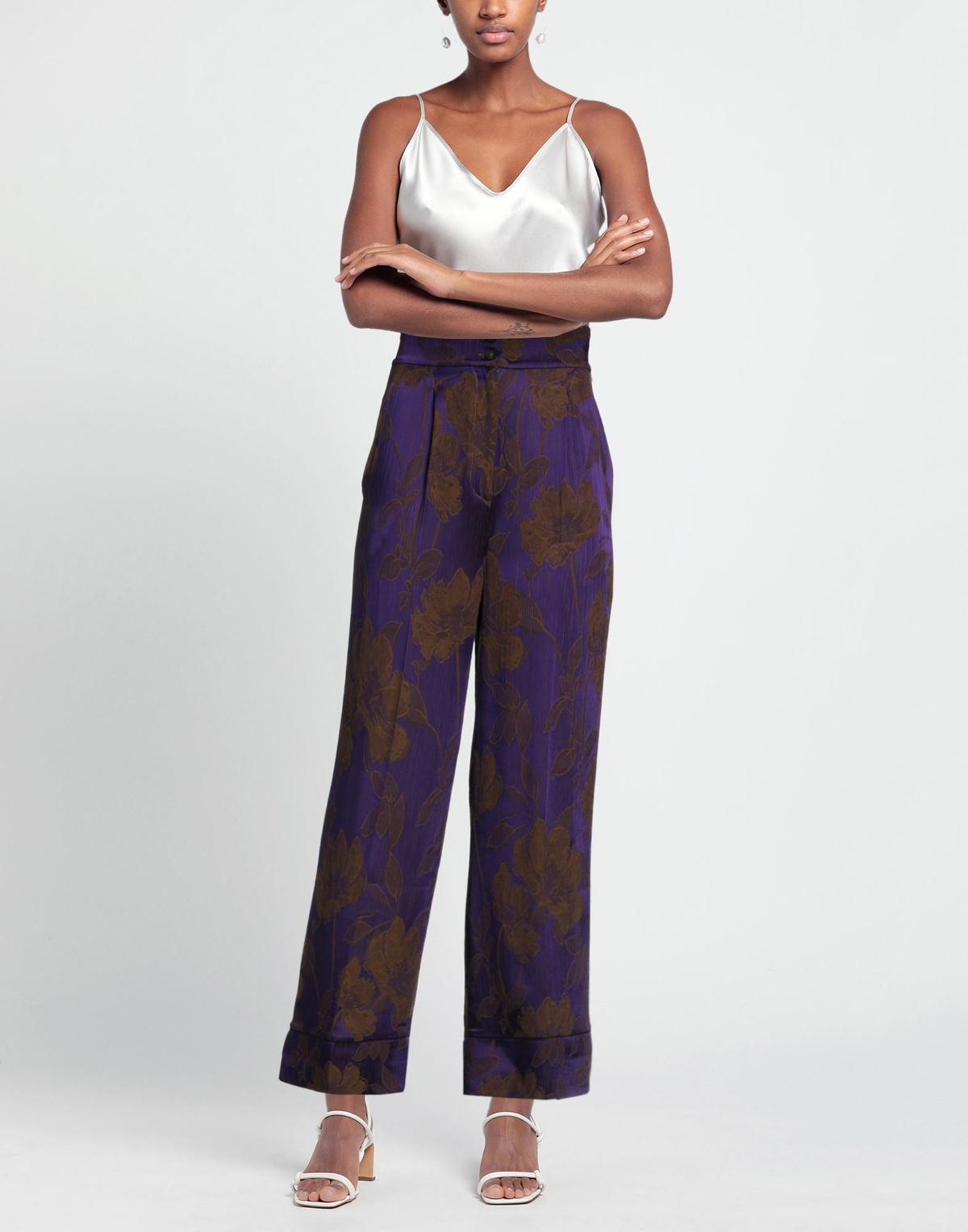 Alessia Santi Womens Pants in Purple