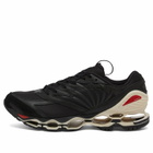 Mizuno Wave Prophecy LS Graphpaper in Black/Ivory/Red