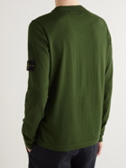 Stone Island - Logo-Appliquéd Cotton-Blend Sweater - Green