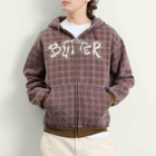 Butter Goods Men's Eruption Zip Hoodie in Plaid
