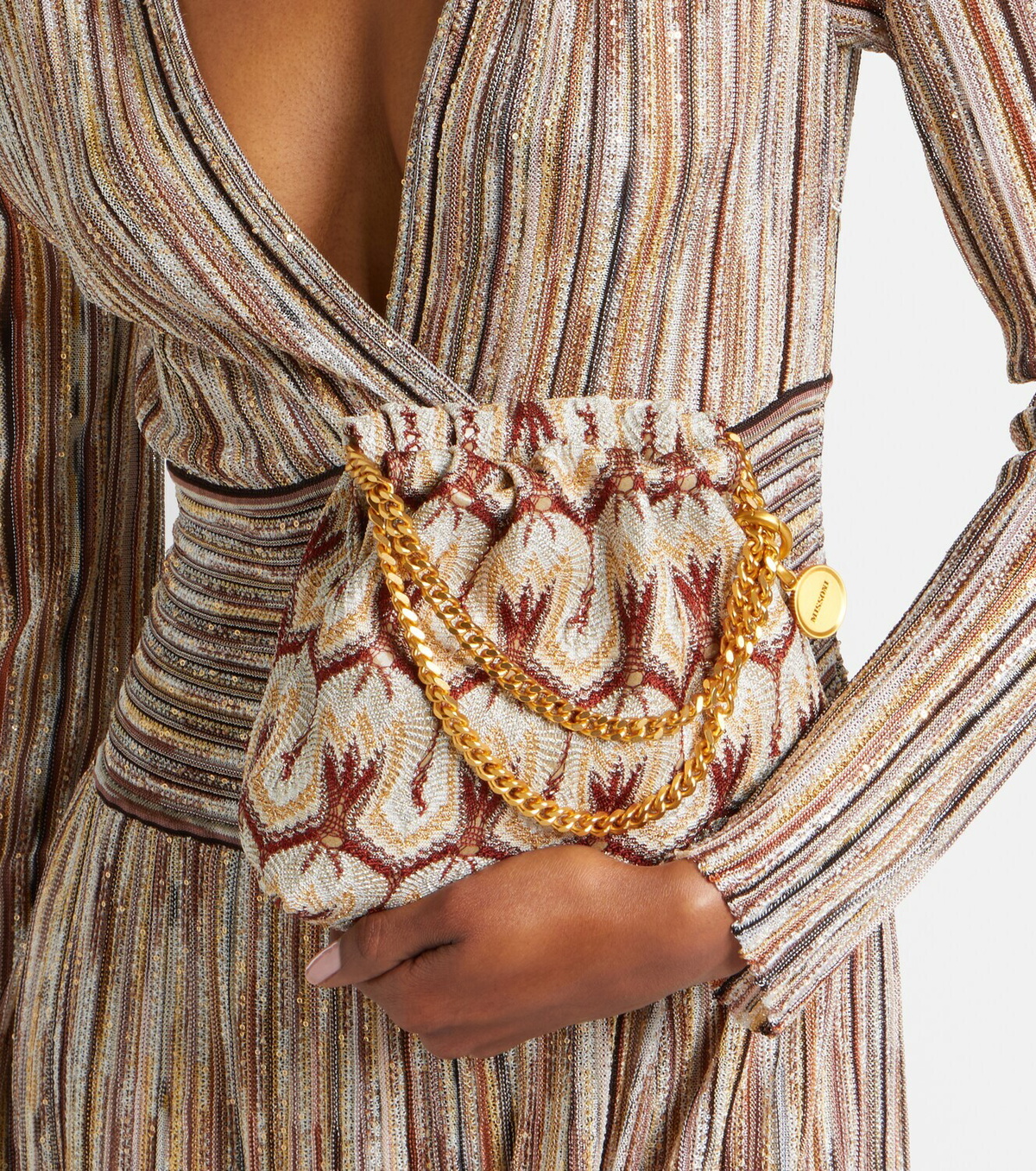 Missoni Mini lamé clutch