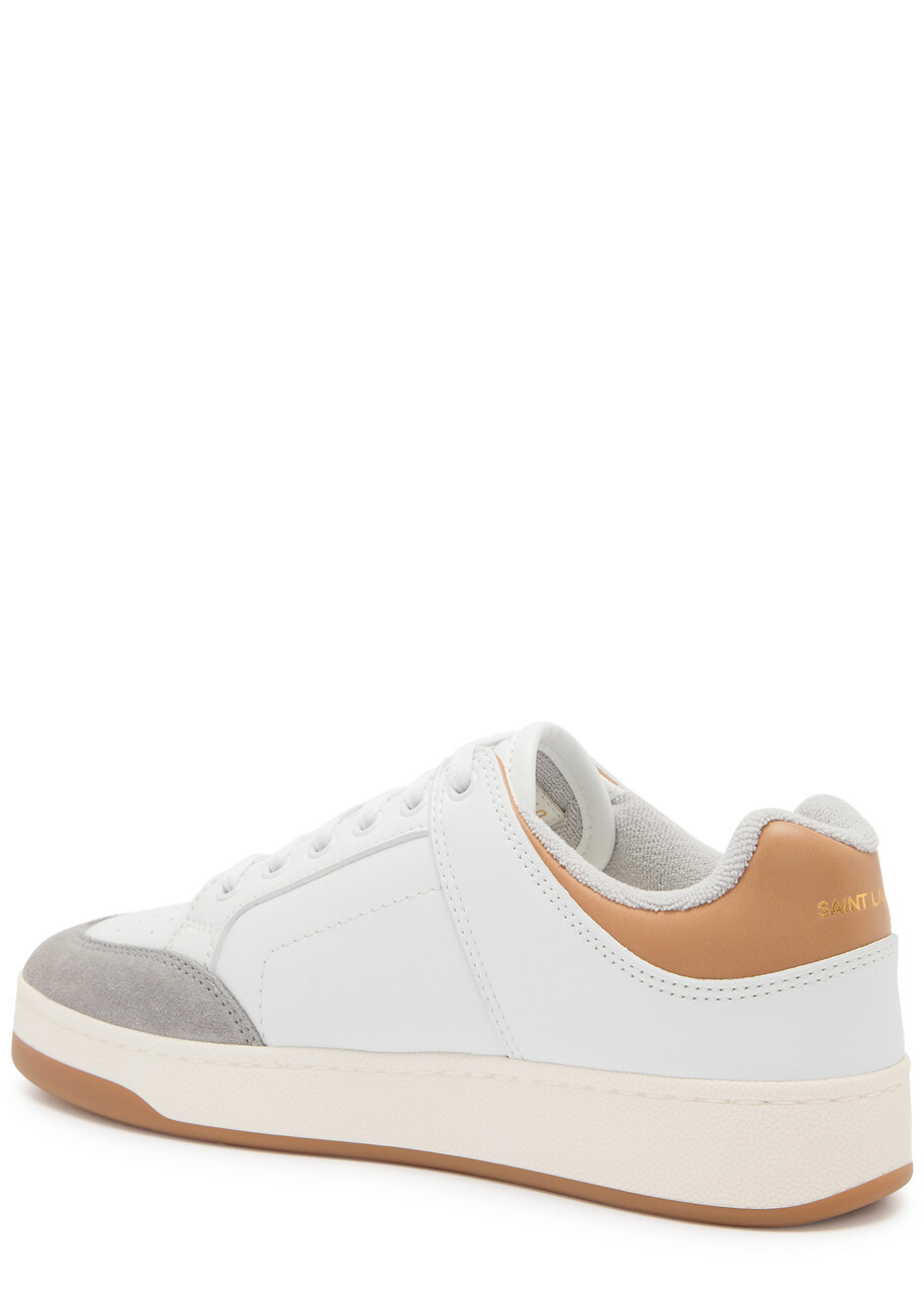 Saint Laurent Panelled Leather Sneakers White