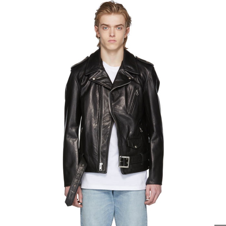 Photo: Schott Black 50s Perfecto Leather Jacket 