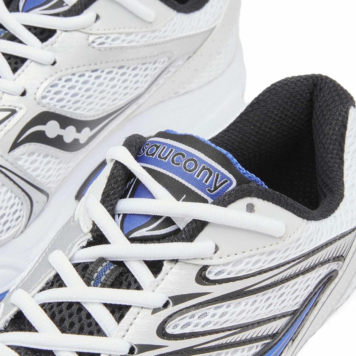 Saucony Ride Millennium Sneakers in White/Royal