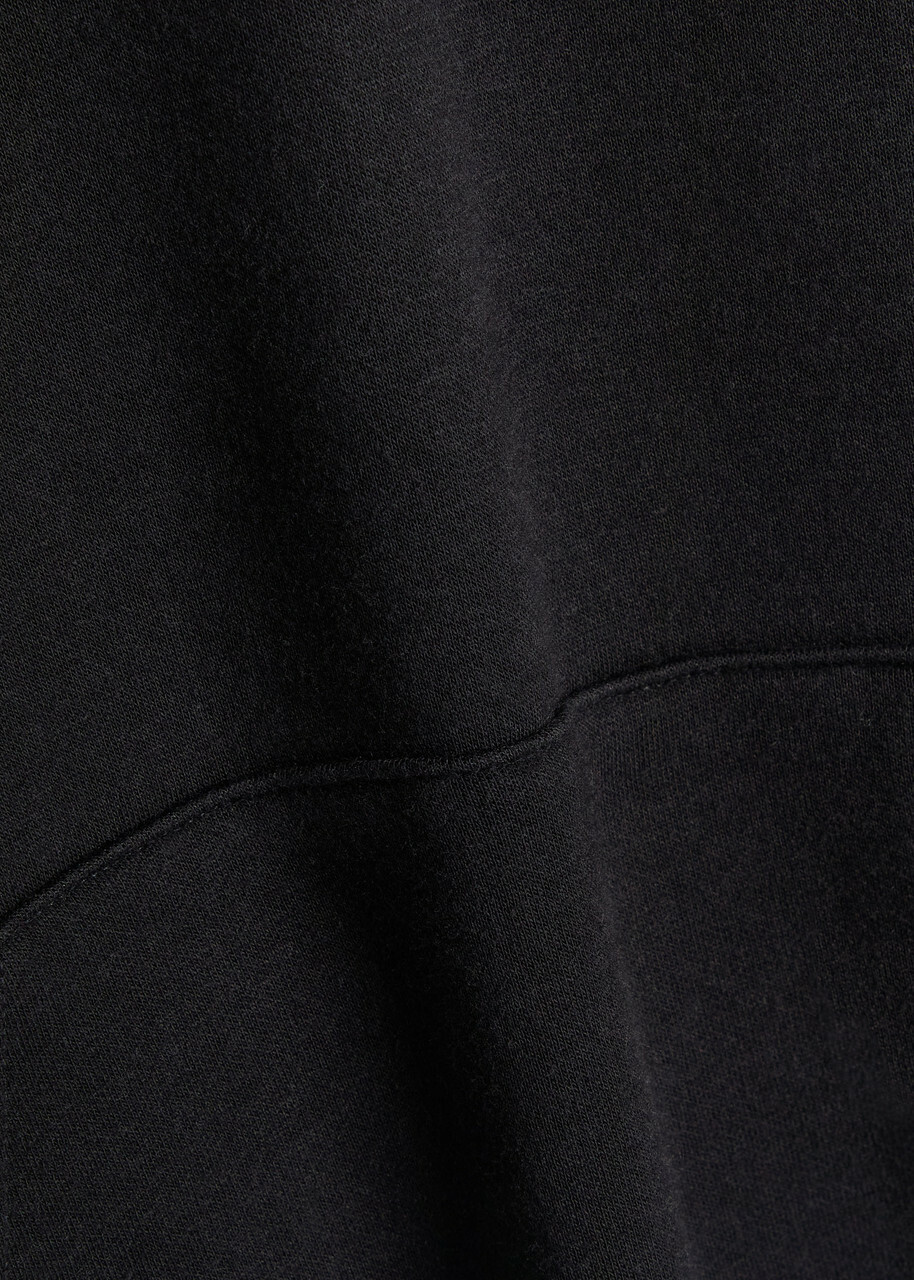 Skims Cotton-blend Hooded Sweatshirt Black