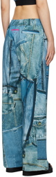 Versace Jeans Couture Blue Trompe L'œil Lounge Pants