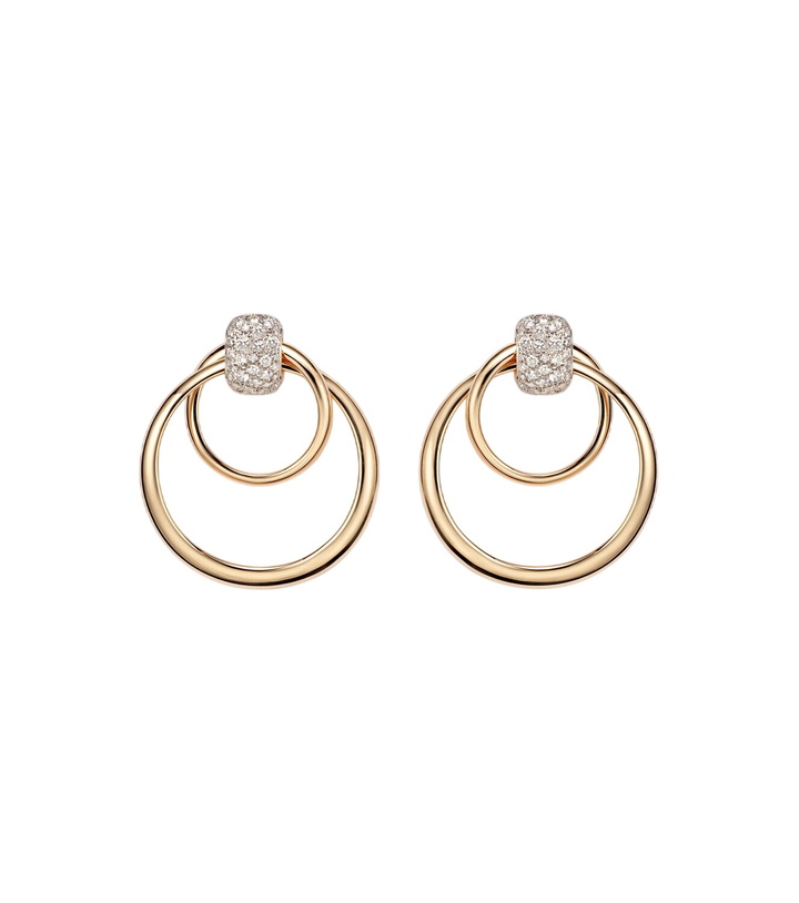 Photo: Pomellato Pomellato Together 18kt rose gold hoop earrings with diamonds