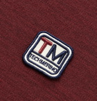Z Zegna - Contrast-Tipped Logo-Appliquéd TECHMERINO Wool Polo Shirt - Burgundy
