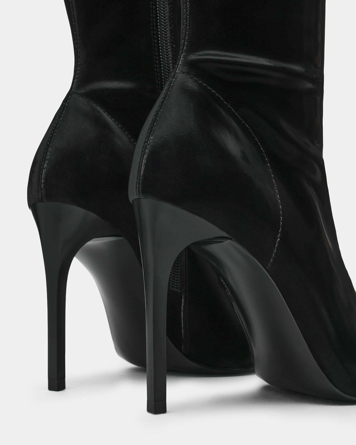 Steve Madden Mackena Booties in Black Satin