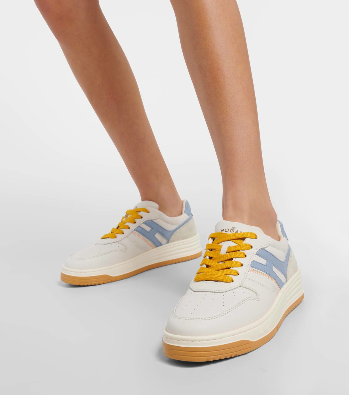 スニーカー H630 Sneakers - Hogan - Leather - Khaki Sneakers Hogan H630 BROWN, IVORY for Woman