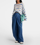 Loewe Anagram striped wool-blend sweater