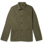 Officine Generale - Garment-Dyed Cotton-Blend Twill Chore Jacket - Green