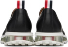 Thom Browne Black Clear Tech Runner Sole Penny Loafers