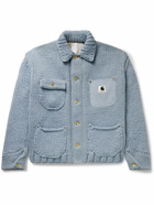 Sacai - Carhartt WIP Michigan Canvas-Trimmed Wool-Blend Overshirt - Blue