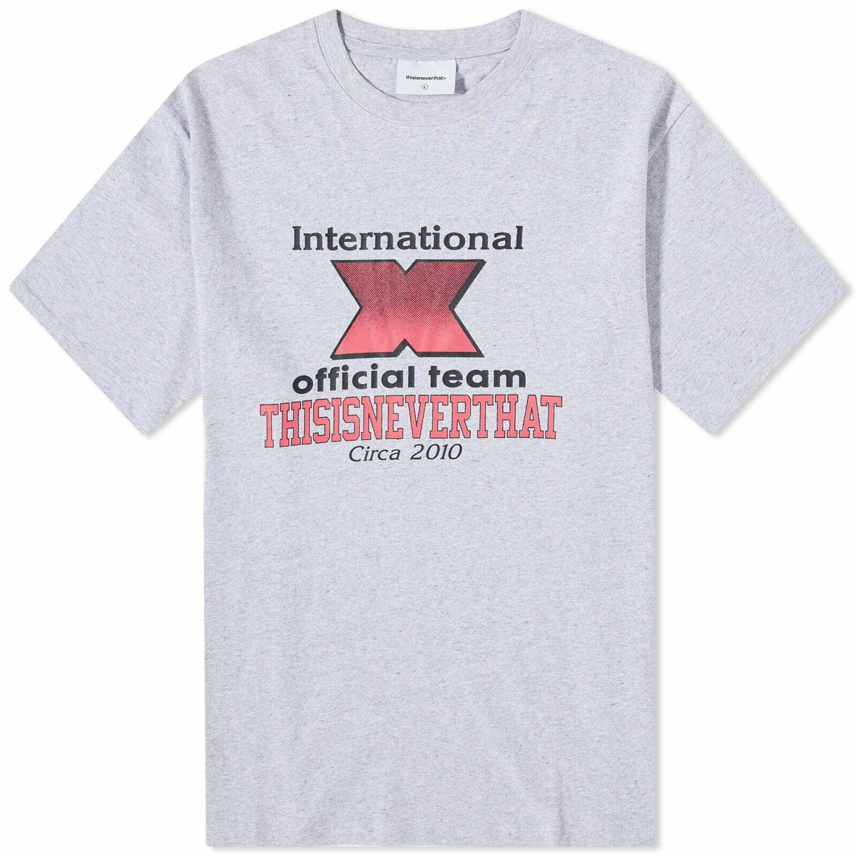 thisisneverthat Men's X-INTL.Tee in Heather Grey thisisneverthat