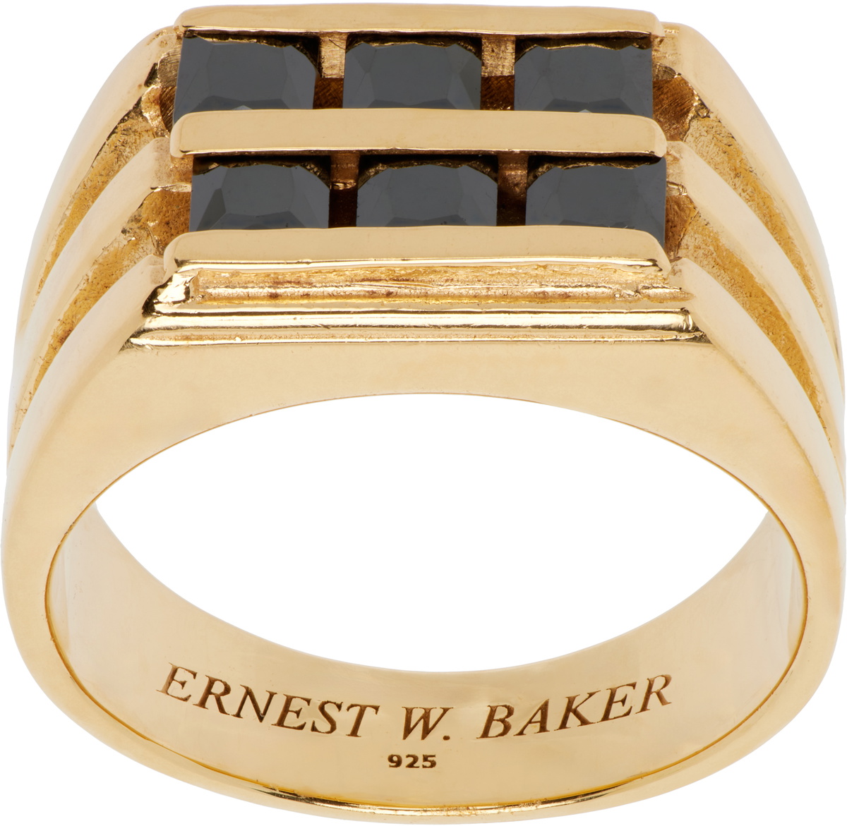 Ernest W. Baker Quilted Stone Ring