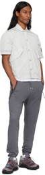 C.P. Company Gray Light Fleece Logo Sweatpants