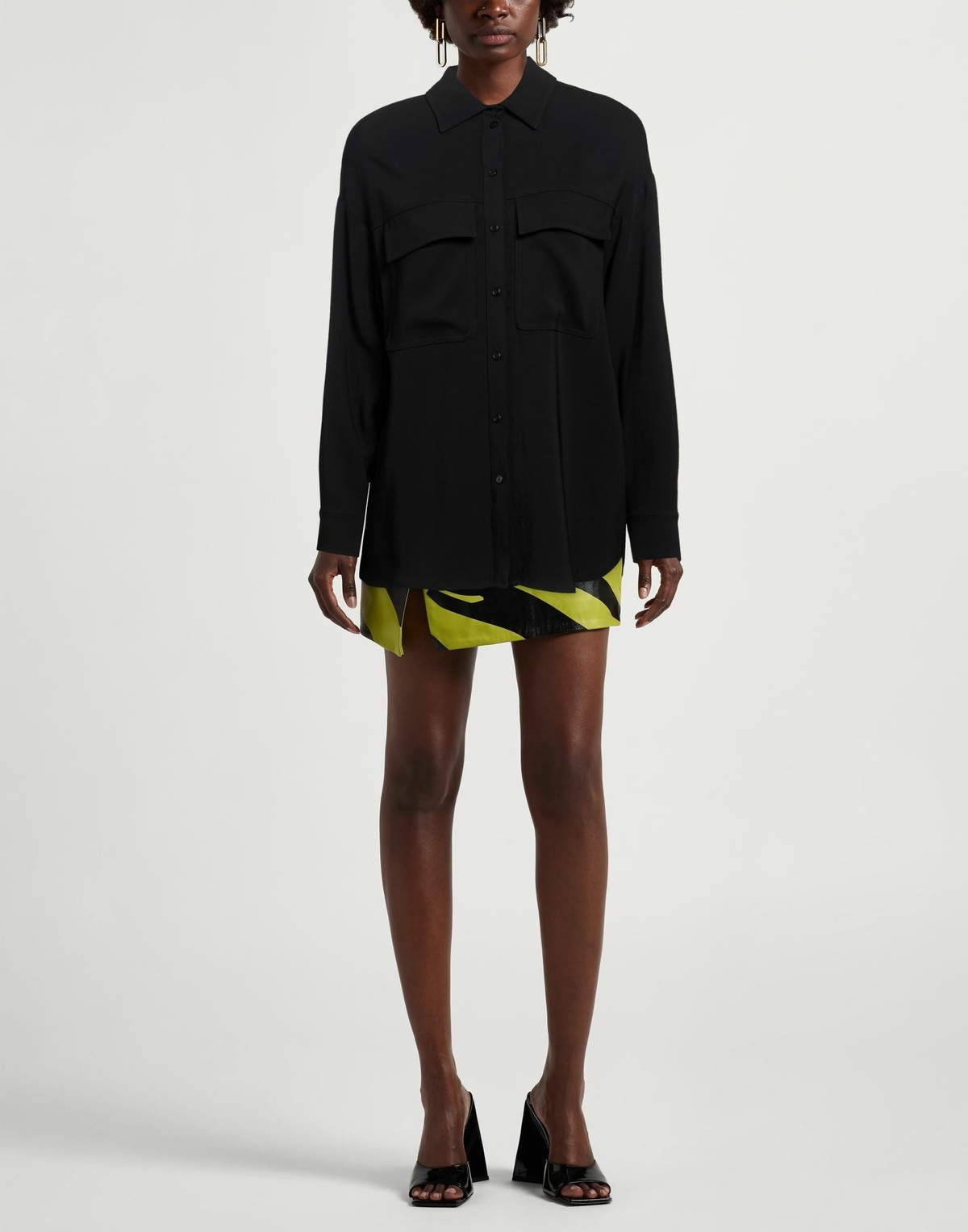 Manila Grace Womens Shirt in Black