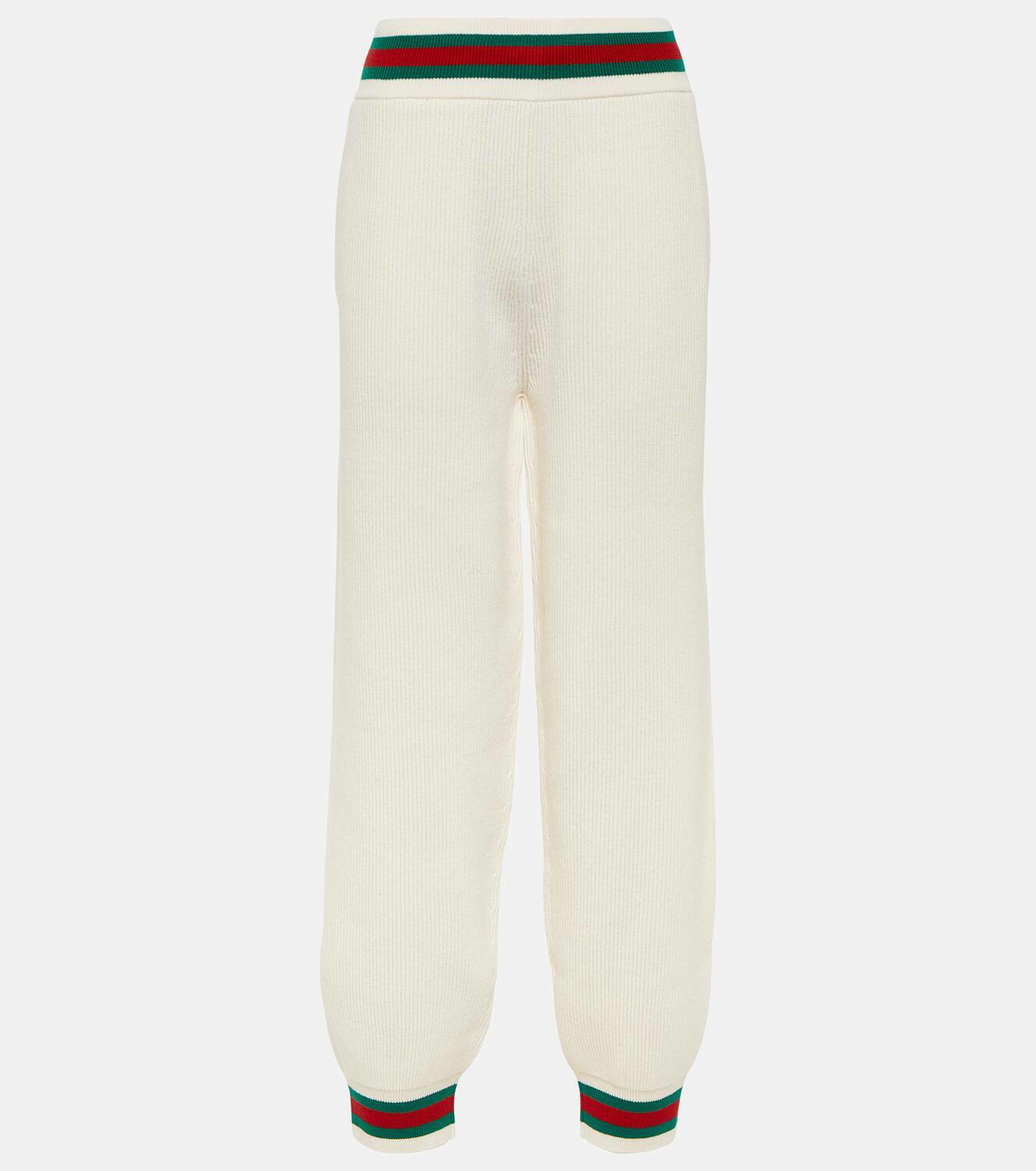 Gucci Ribbed-knit wool sweatpants