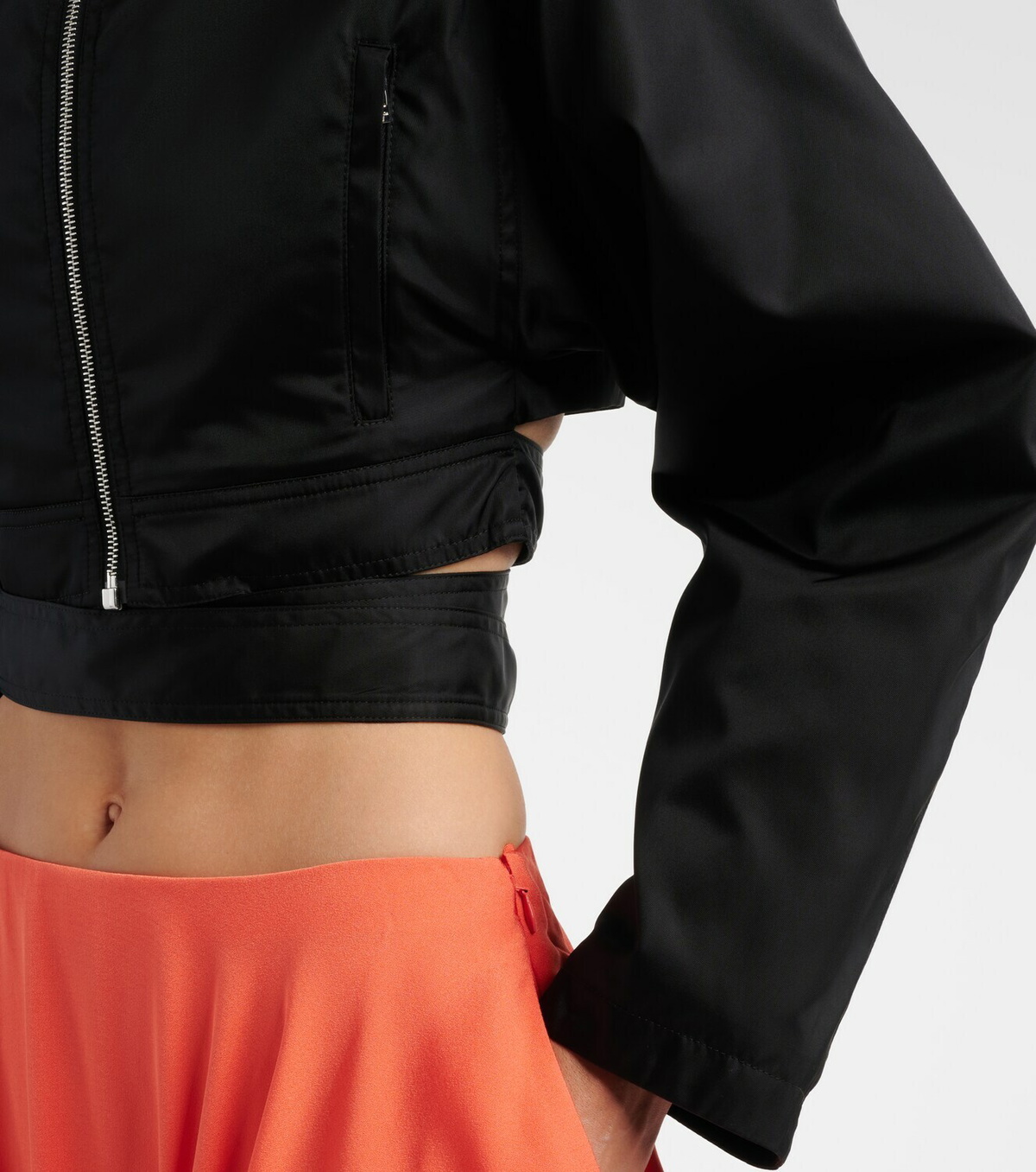 Alaïa Taffeta belted bomber jacket