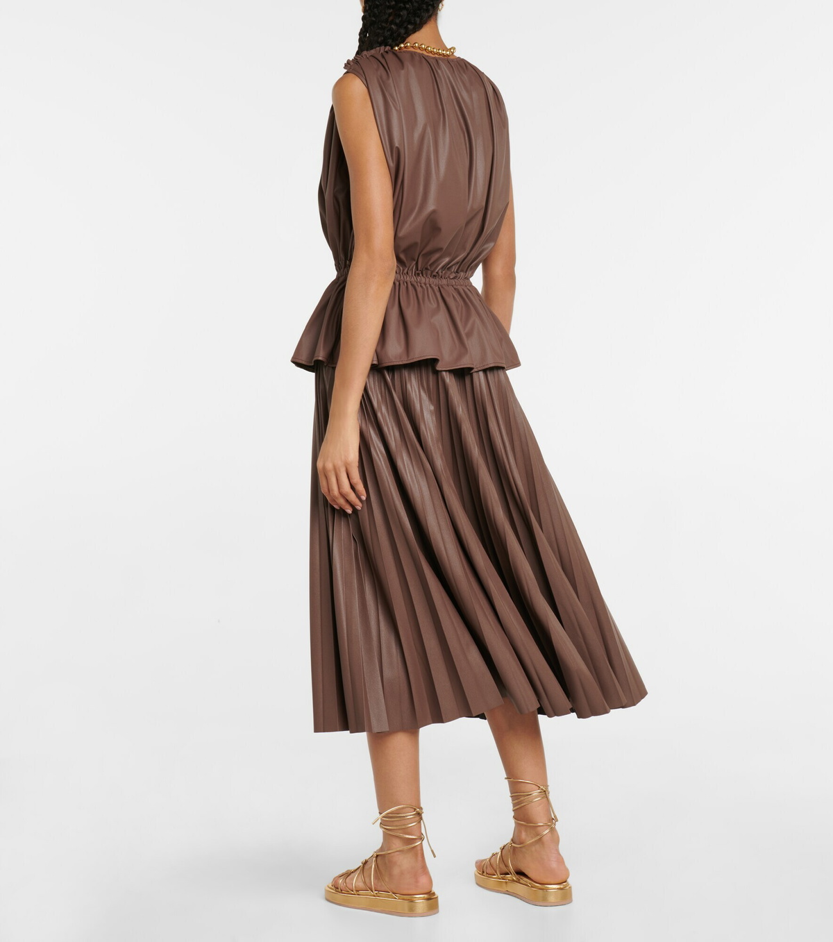 Altuzarra - Baldur pleated peplum top