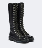 Miu Miu Leather lace-up boots