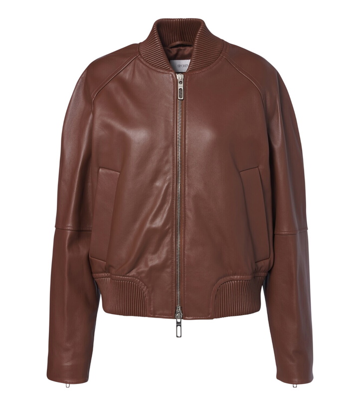 Photo: Sportmax Leather bomber jacket