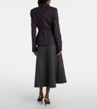 Erdem Pinstripe wool and mohair blazer