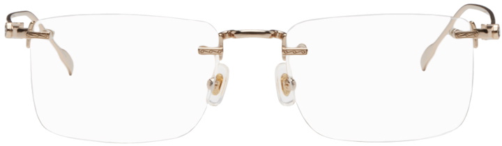 Photo: Montblanc Gold Rectangular Glasses
