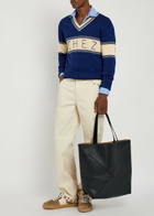 Valentino Garavani Stud-embellished Straight-leg Cotton Jeans Cream