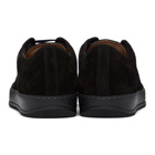 Lanvin Black Suede and Croc DBB1 Sneakers