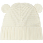 Moncler Enfant Baby Off-White Wool Teddy Bear Ears Beanie