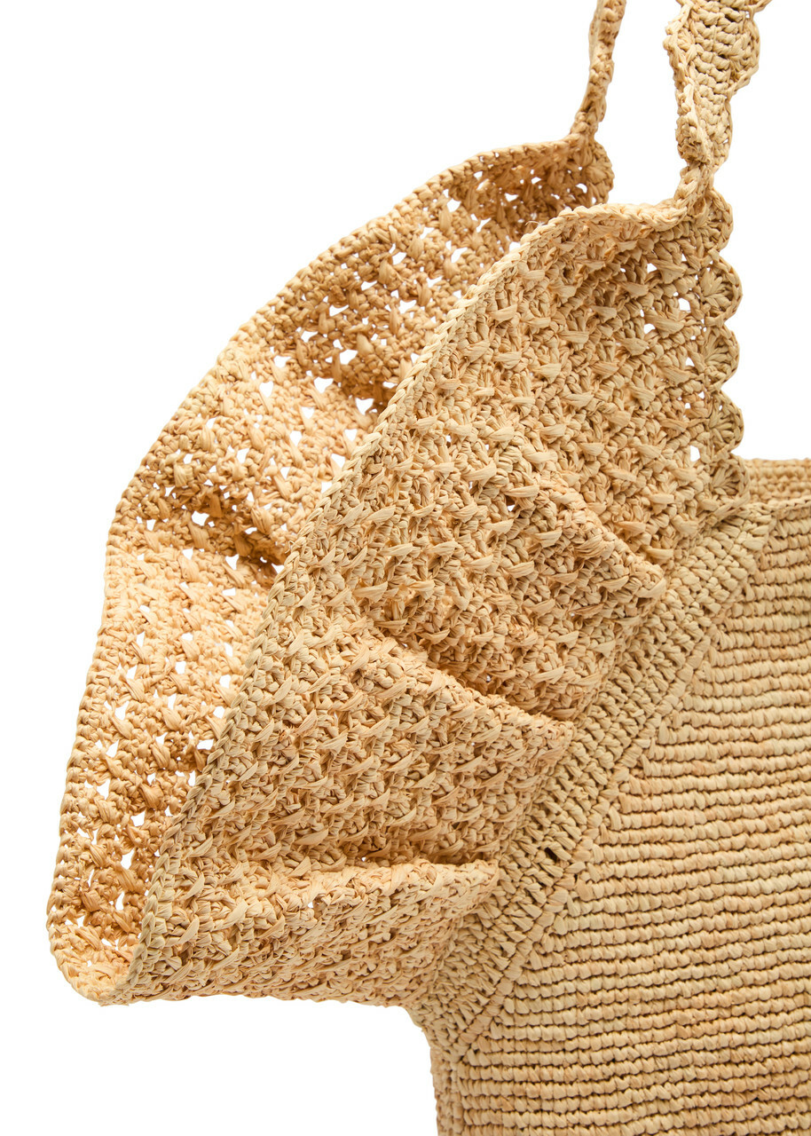 Zimmermann Ruffled Raffia Tote - Natural - One Size