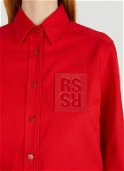 Logo Patch Shirt in Red