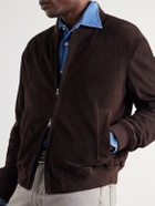 Altea - Suede Blouson Jacket - Brown
