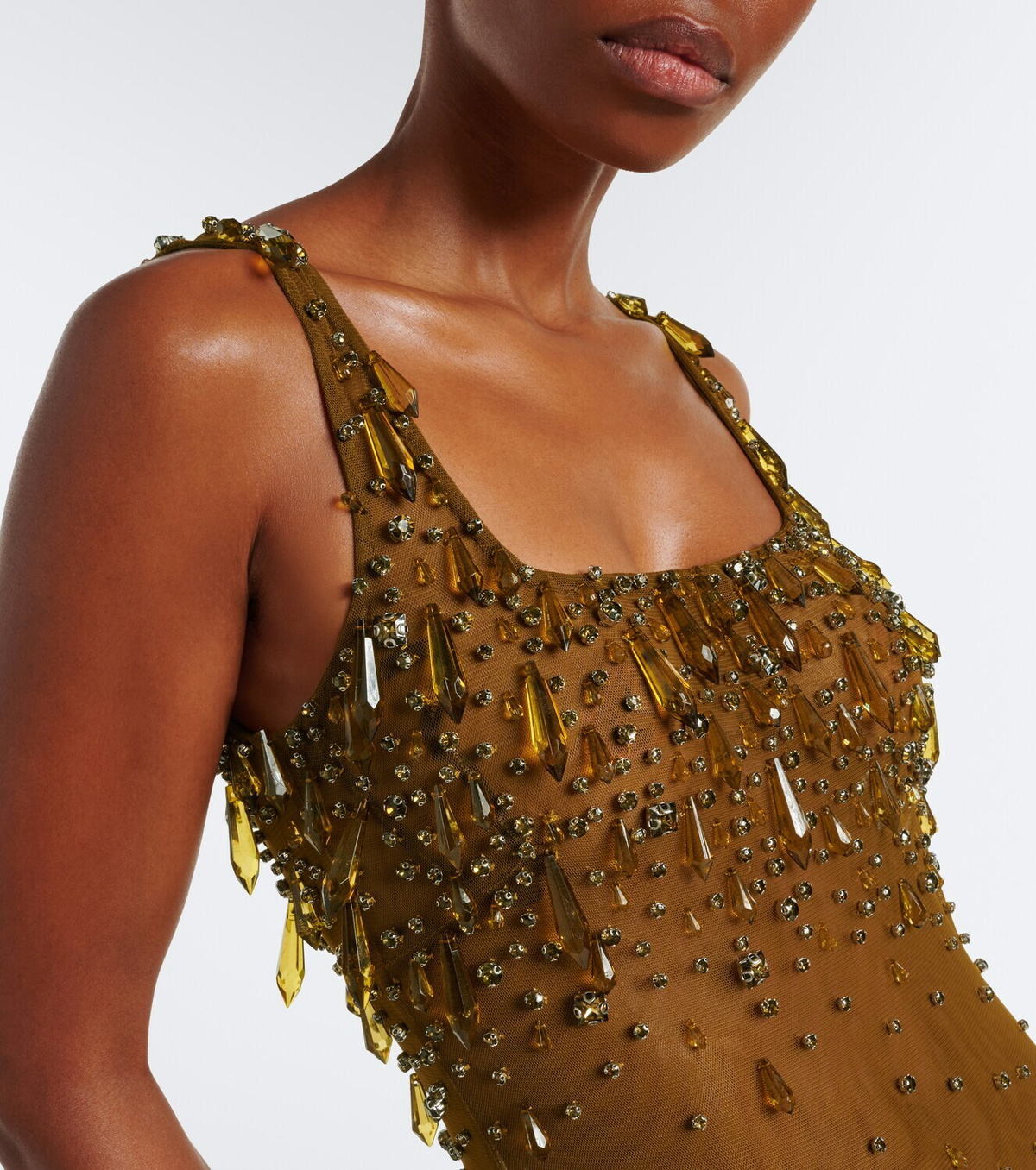Retrofête Zanie crystal-embellished gown