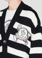 Moncler Striped Cardigan male Black