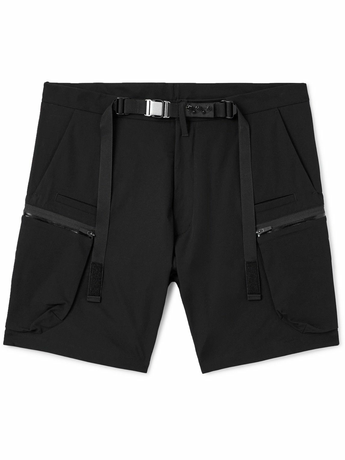 Photo: ACRONYM - SP57-DS Belted Spiked schoeller® 3XDRY® Dryskin™ Cargo Shorts - Black