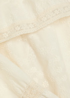 Solaqua Iris Embroidered Cotton top Ivory