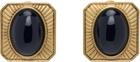 AREA Gold Gemstone Stud Earrings