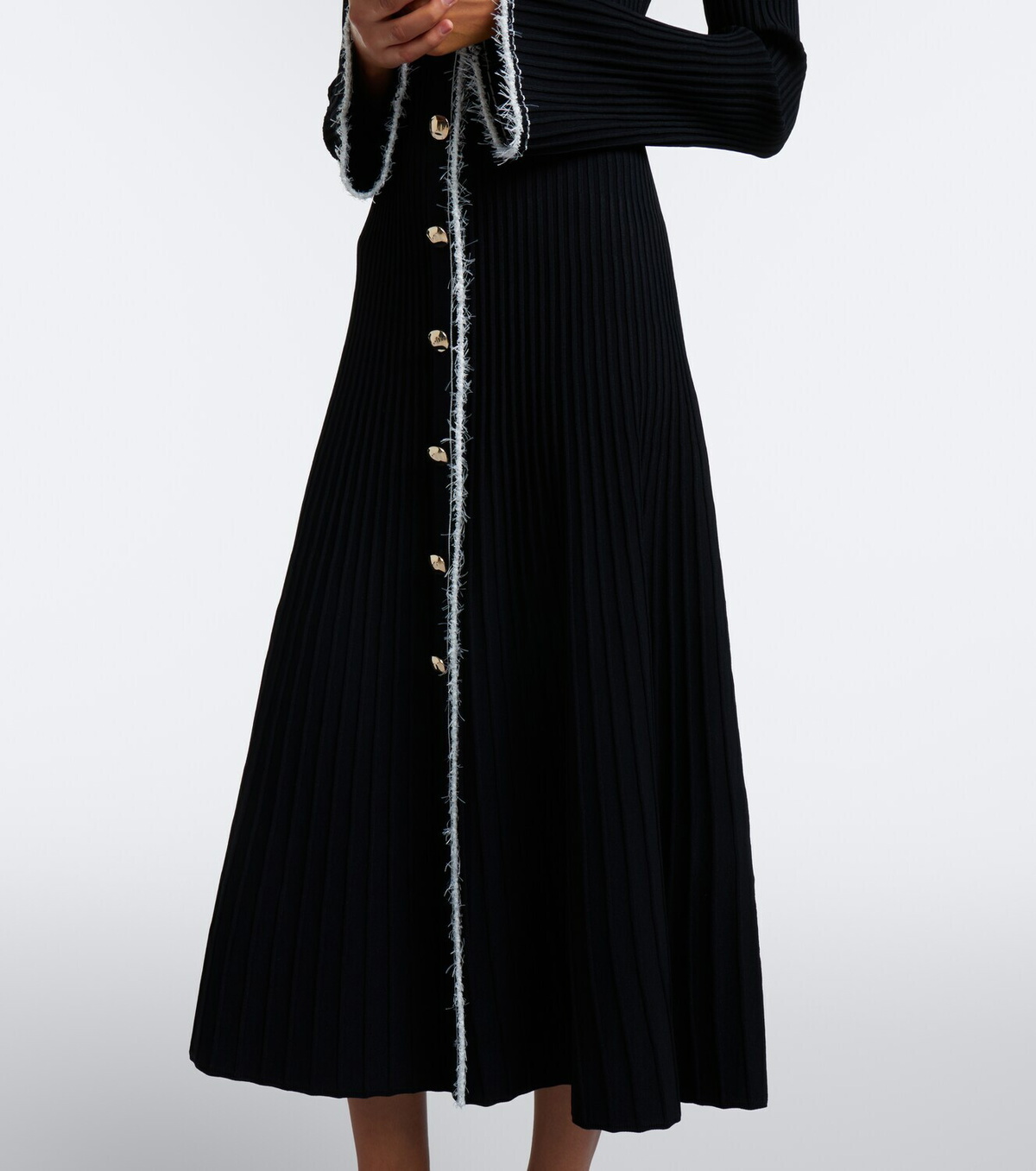 Simkhai Ribbed-knit shirt dress